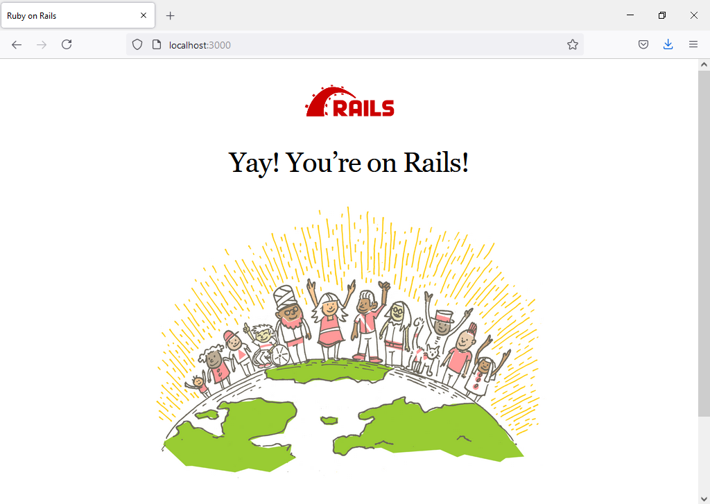 Fresh Rails web application in the browser