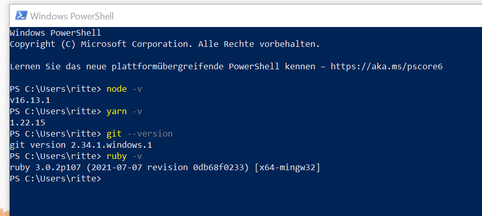 PowerShell with version checks