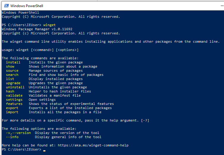 install winget powershell